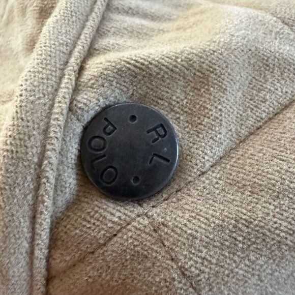 Vintage Polo Ralph Lauren Jacket XXL Tan Hunting Snap Chore Barn Field Quilted - Picture 8 of 10